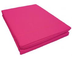 douceur dintérieur drap plat 1 personne 180x290 cm lina bois de rose