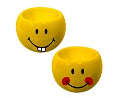 Zak Designs 6752-R710 Coquetier, céramique, Jaune, 6 x 6 x 4,5 cm