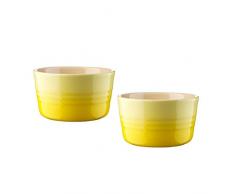 Le Creuset, Set de 2 Ramequins, Ronds, 200 ml, à 9.5 cm, Céramique, Jaune