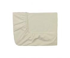Essix - Drap Housse Royal Line Percale de Coton Paille 90 x 190 cm