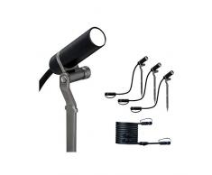 Paulmann 94157 Outdoor Plug&Shine Kit de complÃ©ment Spot extÃ©rieur Plantini, 4000K, 3x2,5W, 24V, 40Â°, Anthracite, Alu