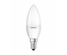 OSRAM LED STAR Ampoule LED, Forme flamme, Culot E14, 5W Equivalent 40W, 220-240V, dÃ©polie, Blanc Froid 4000K, Lot de 1 piÃ¨ce