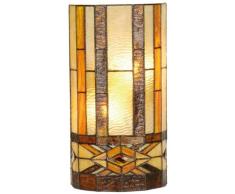 Lumilamp 5LL-9286 Applique murale style Tiffany 20 x 11 x 36 cm 2 x E14 max 40 W Verre coloré fait main