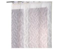 HomeMaison HM69885490029 Panneau Organza BrodÃ© GÃ©omÃ©trique Fiesta Blanc/Gris 140 x 240 cm