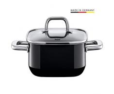 Silit 2101295013 Faitout Bas avec Couvercle, Ãmail, Noir, 24 cm