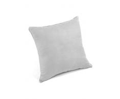 HomeMaison Coussin Uni en Suédine, Coton, Perle, 45x45 cm