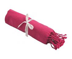 Galileo Casa 2412215 Drap de Plage avec Franges, 80Â x 180Â cm, 260Â g, Couleur Fuchsia