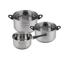 San Ignacio Q2375 Set de Batterie de Cuisine, Acier Inoxydable, Chromé, 27 x 14 x 22 cm