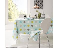 Calitex Nappe en toile cirÃ©e rectangulaire 140X200 cm POP DOTS MENTHOLE