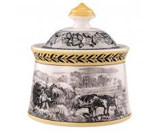 Villeroy & Boch Audun Ferme Sucrier, 300 ml, Hauteur: 11,4cm, Porcelaine Premium, Blanc/Multicolore,
