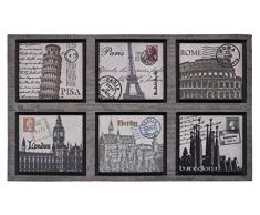 HMT Paillasson Caoutchouc Recyclé Gris 45 x 75 cm