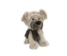 Enesco Peluches Kalidou Peluche Chien Boxer avec Ã©charpe, 25Â cm, Polyester, Beige, 20Â x 20Â x 25Â cm