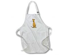 3dRose Tablier, Blanc, 24Â x 76,2Â cm