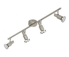 Briloner Leuchten 2991-042B Spot, plafonnier LED, Lampe de Salon, Applique, orientable, Métal, GU10, 3 W