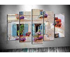 Bonamaison Peinture sur toile, multicolore, 100 x 60 cm, 5 unit - Conçu et fabriqué en Turquie