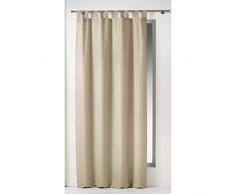 douceur dintérieur rideau a passants 140x260 cm polyester essentiel lin