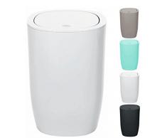 Spirella Pure Poubelle Salle de Bain Accessoires, polystyrène, 25 x 17 x 17 cm, White, 25 x 17 x 17 cm