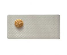 iDesign CHELSEA Tapis de Bain pour La Douche Ou La Baignoire, Petit Tapis de Douche Antidérapant en Caoutchouc, Gris