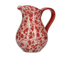 London Pottery C001004 Pichet Ã lait, CÃ©ramique, rouge/blanc, 430 ml