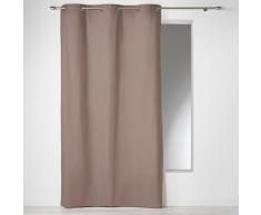 coton dintérieur rideau a oeillets 140x240 cm coton panama noisette