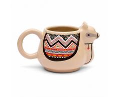 Thumbs Up LLAMAMUG Mug Lama, CÃ©ramique, Beige, 16,5 x 10 x 9,5 cm