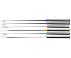 Fackelmann 48493 Fourchette Ã Fondue 24cm 6 piÃ¨ces en INOX, Acier Inoxydable, Argent, 24 x 11,7 x 1 cm