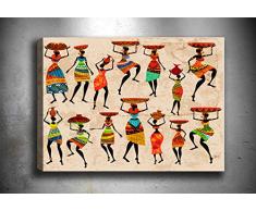 Bonamaison Peinture sur toile, multicolore, 50 x 70 cm - ConÃ§u et fabriquÃ© en Turquie