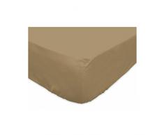 AtmosphÃ¨re 611216 Drap Housse Taupe Atmo 90 x 190 cm