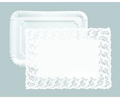 IBILI 729501 5 Plats et 5 Napperons, Papier, Blanc, 31 x 40 x 1 cm