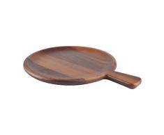 T&G Woodware Tuscany Plateau Rond avec poignÃ©e, Acacia