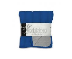 Elegant, Plaid Matelassé Double-face gris clair/royal, 130x155cm