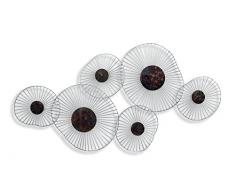 World Art TWBP6117A Cadre Sculpture Murale, MÃ©tal, Multicolore, 154 x 4 x 80 cm