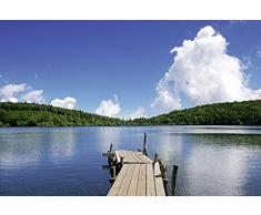 Papier Peint déco poster PONTON PRIVà 3 x 2,70 m | Déco et photo murale XXL Qualité HD Scenolia