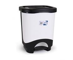 Tontarelli Poubelle à Pédale â 18 L Idea, Noir/crème