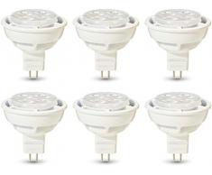 AmazonBasics Professional Lot de 6 ampoules LED pour spot GU5.3 MR16 Ãquivaut Ã 35Â W Blanc froid, IntensitÃ© variable
