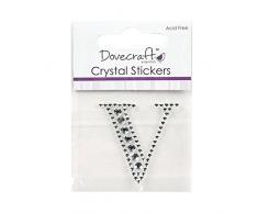 Dovecraft Autocollants Cristal en Plastique Argent