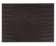 I Style Mock Croc 4 Sets de Table en Similicuir de Croco, Plastique, Chocolat