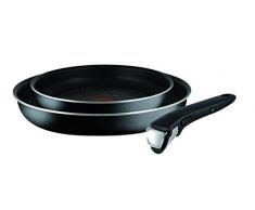 Tefal Ensemble de Casserole Ingenio Essential Anti-adhésive, Noir, 3 pièces