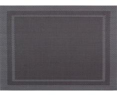 Vent du sud 6SETYUCPVCAD YUCO Set de Table 6 Pièces Polyester/PVC Ardoise 33 x 46 cm