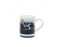 Alessi AAA06 3 Bleue Christmas Mug, Le soldat et la danseuse, Céramique, Blanc, 8 x 8 x 9,5 cm