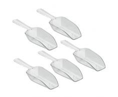 iDesign pelle cuisine pour 2 cuillÃ¨res Ã soupe, petite mesurette en plastique, pelle alimentaire en lot de 5 pour doser la farine, les Ã©pices ou la lessive, transparent