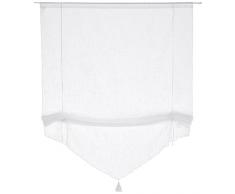 Linder 0171 /10/338 Store Pointe Relevable Aspect Lin Blanc Passe Tringle 90 x 165 cm