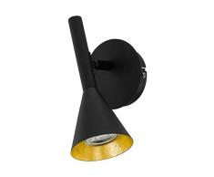 Eglo Coladeras Lampe en acier 5 W Noir/doré Applique murale Noir/doré