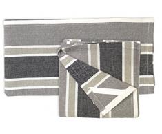 Soleil dOcre 712042 Prestige Lot de 2 Torchons Jacquard Coton Gris 50 x 70 cm