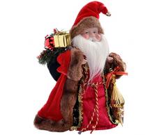 WeRChristmas Cimier Design père Noël Rouge/doré 30 cm