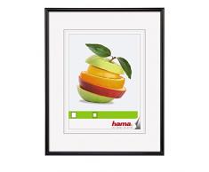 Hama Cadre photo en plastique Sevilla (taille du Cadre de 15 x 20 cm avec bordure de 9 mm x 17 mm, pour une photo de 10 x 15 cm) Noir