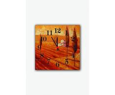 Bonamaison Horloge Murale en MDF, Multicolore, 30 x 30 cm