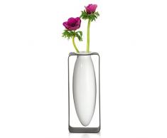 Philippi 123170Â Float Vase Hauteur Vase, Porcelaine, Blanc, 7Â x 9Â x 23Â cm