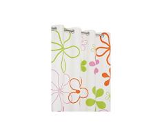 Rideaudiscount Rideau à 8 Oeillets 140x240 cm Rose-Orange-Vert