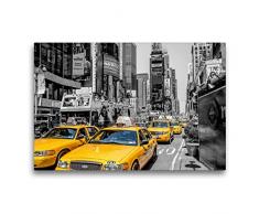 CALVENDO Toile de qualitÃ© supÃ©rieure 75 x 50 cm, New York Taxis | Tableau sur chÃ¢ssis | Impression sur Toile sur Toile vÃ©ritable | Taxis Jaune sur Le New Yorker Times Square Ort Orte